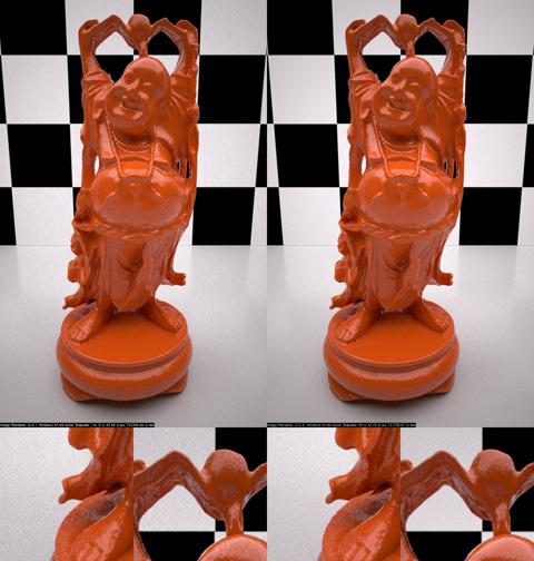 Indigo 2.6 vs Indigo 3.0 equal samples per pixel comparison